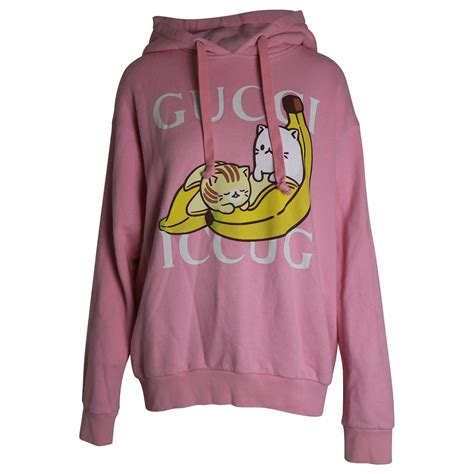 gucci pink banana hoodie|gucci bananya collection.